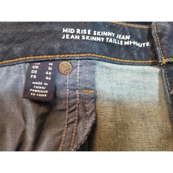 Lands'End Womens Jeans 14 Mid Rise Skinny Stretch Cotton Blend 34x29 - Picture 11 of 11